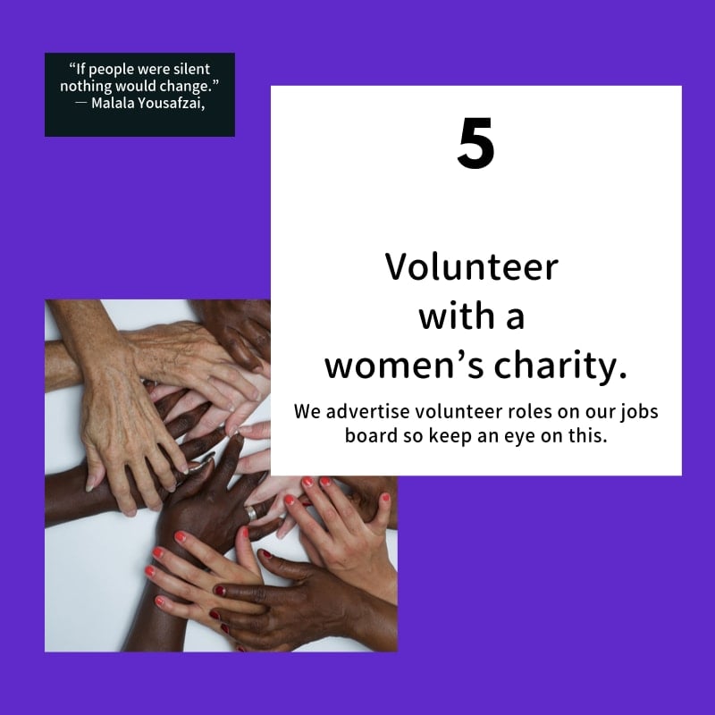 Volunteer with a womens charity